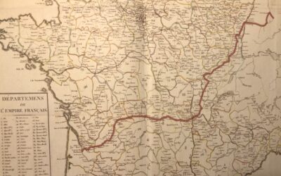 (Bibliothèque) Lecture d&rsquo;aujourd&rsquo;hui, celle de la carte de la Winterreise de Hölderlin à travers la France en janvier 1802.