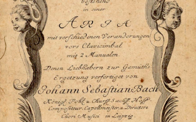 Une voyelle, une consonne (à propos des Variations Goldberg de J.S. Bach).